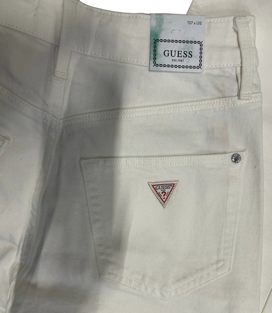Джинси Regular fit жіночі Guess W2GA73D4IF2 27-32 Білі (7628067239022) (955555905204622) - Уцінка - зображення 3