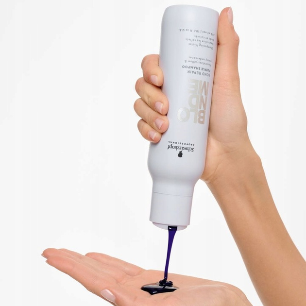 Шампунь для волосся блонд Schwarzkopf Professional Blond Me Bond Repair фіолетовий 1000 мл (4067971081304) - зображення 4