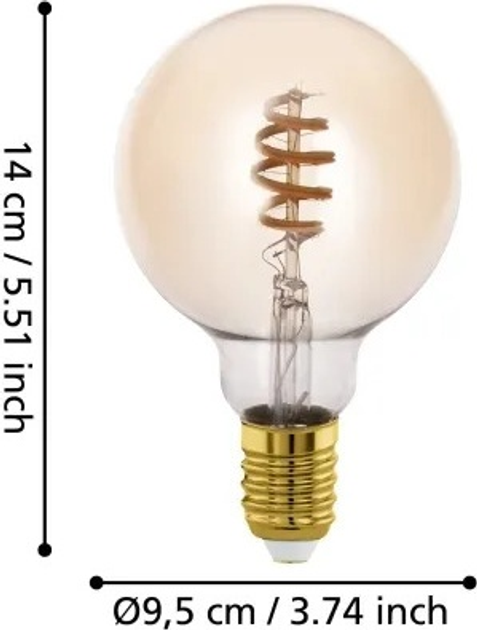 Світлодіодна лампа Eglo 4.9 Вт 230V E27 (9002759122447) - зображення 3
