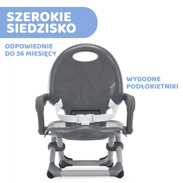 Стільчик-бустер для годування Chicco Pocket Snack Темно-сірий (8058664090365) - зображення 9