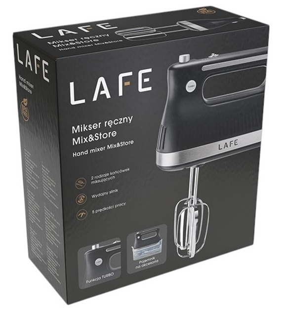 Mikser Lafe Mix & Store Czarno-srebrny - obraz 5