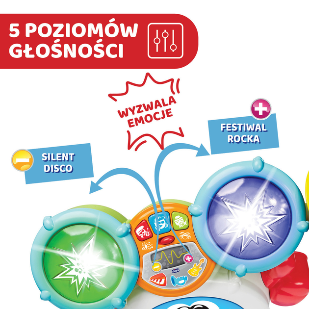 Interaktywna zabawka Chicco Perkusja dla dziecka (8058664114658) - obraz 8