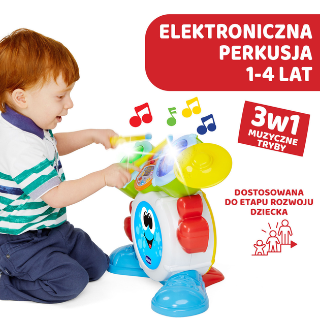 Interaktywna zabawka Chicco Perkusja dla dziecka (8058664114658) - obraz 10