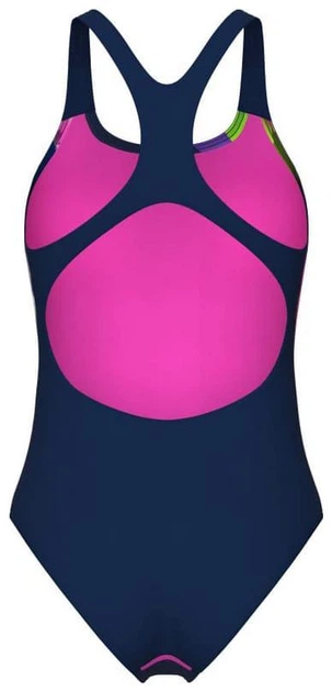 Купальник закрытый для женщин Arena Water Fluids Swimsuit Swim Pro (UPF 50+) 40 Темно-синий, мультиколор (008837-570-40) - изображение 3