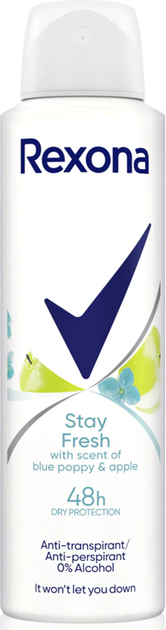 Дезодорант Rexona спрей Голубой мак и яблоко - Фото 1 Дезодорант Rexona спрей Голубой мак и яблоко - изображение 1