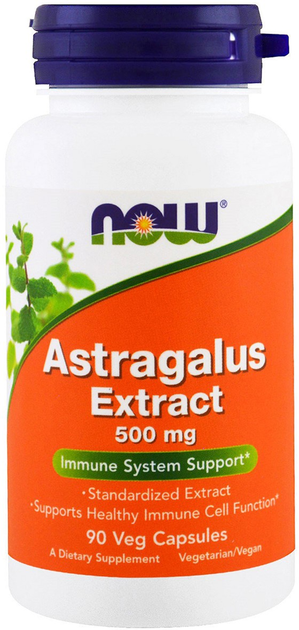 Suplement diety Now Foods Astragalus 500 mg 90 kapsułek (733739045980) - obraz 1