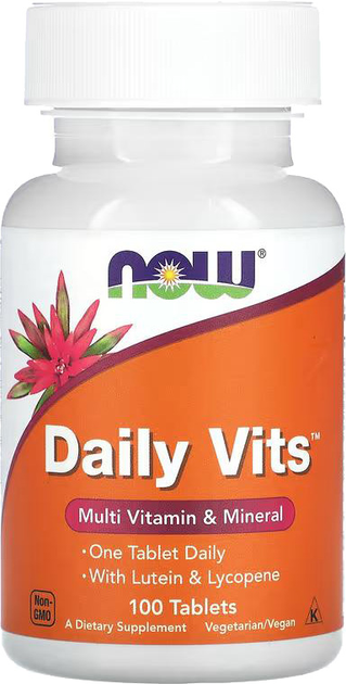 Kompleks witamin i minerałów Now Foods Daily Vits 100 tabletek (733739037701) - obraz 1