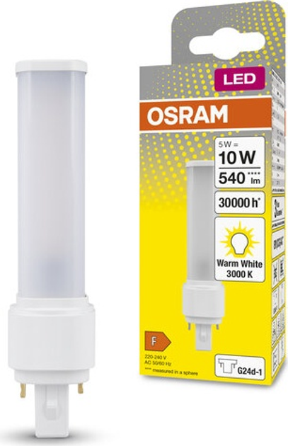 Żarówka LED OSRAM DULUX LED D10 EM 5W 830 G24D-1 (4058075823334) - obraz 3