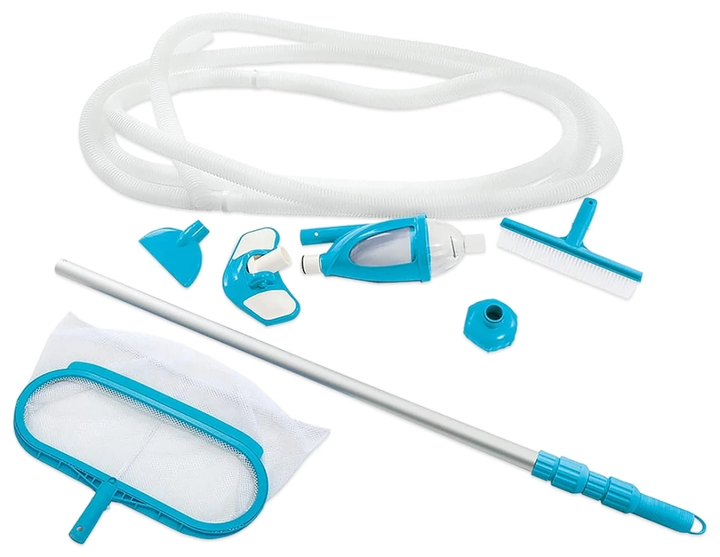 Набір для очищення дна та верхнього шару води в басейні Пилосос Intex для очищення дна 28003 - Фото 2 Набір для очищення дна та верхнього шару води в басейні Пилосос Intex для очищення дна 28003 - зображення 2