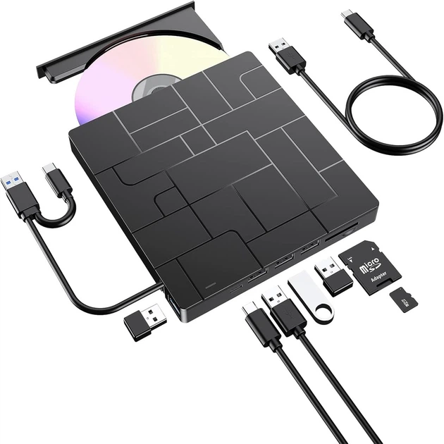Внешний DVD-привод BauTech BT670 многофункциональный Черный (1015
