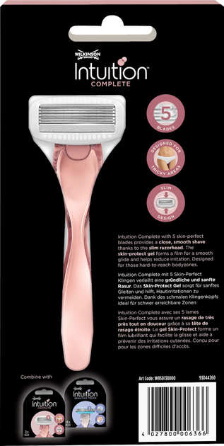 Бритва Wilkinson Sword Intuitiоn Complete 1+4 шт (4027800006366) - зображення 3