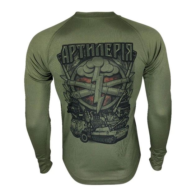 Лонгслів Артилерія | KRAMATAN Tactical Design - Олива, XL - Фото 4 Лонгслів Артилерія | KRAMATAN Tactical Design - Олива, XL - изображение 4