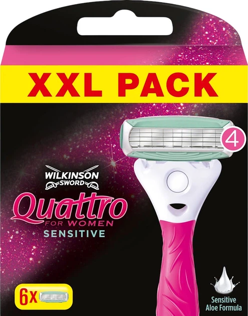 Zestaw wymiennych wkładów do golenia Wilkinson Sword Quattro dla kobiet XXL 6 szt (4027800714735) - obraz 2