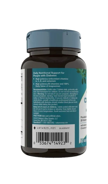 Мультивитамины без железа для диабетиков Diabetic Complete Multi-Vitamin Nature's Way 60 таблеток - изображение 3
