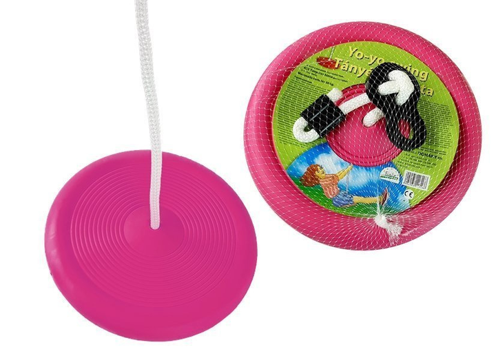 Гойдалка садова для дітей LEAN Toys кругла 423 Рожева (5998588113166) - зображення 3