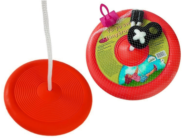Huśtawka ogrodowa dla dzieci LEAN Toys okrągła 423 Czerwona (5904204750622) - obraz 3