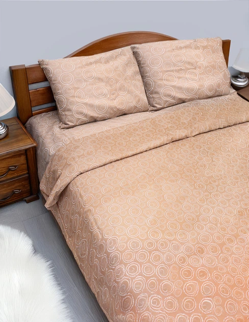 Комплект постельного белья Zastelli евро 200х220 см Bubble Beige бязь Бежевый (2500000971327) - Фото 2 Комплект постельного белья Zastelli евро 200х220 см Bubble Beige бязь Бежевый (2500000971327) - изображение 2
