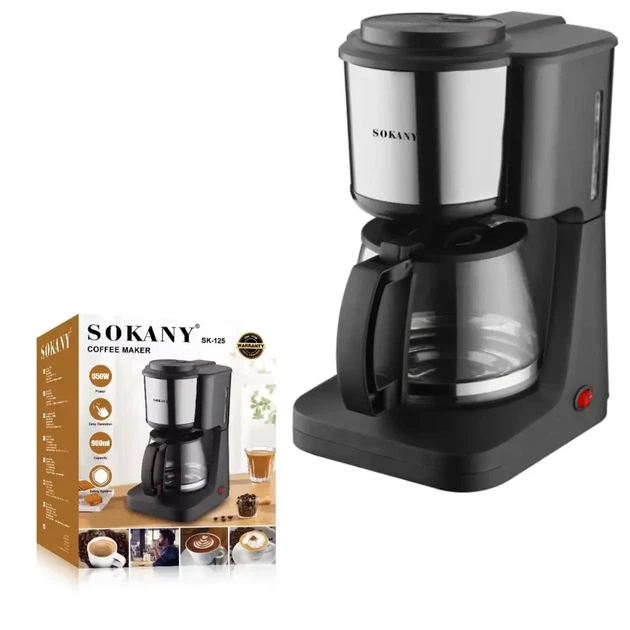 Кофеварка электрическая SOKANY парового типа 650W SK-125 - изображение 7