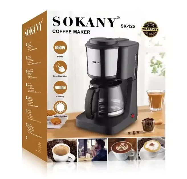 Кофеварка электрическая SOKANY парового типа 650W SK-125 - изображение 8