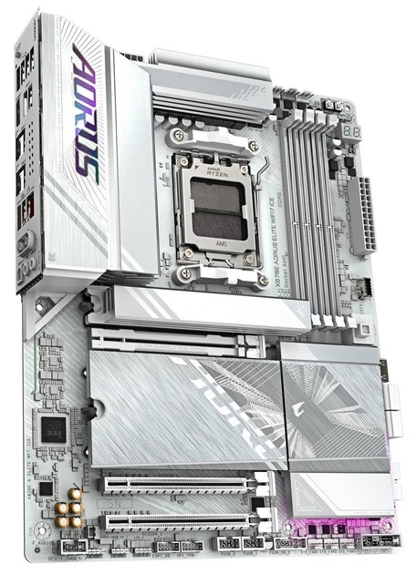 Материнская плата Gigabyte X870E Aorus Elite WiFi7 Ice Socket AM5 - Фото 3 Материнская плата Gigabyte X870E Aorus Elite WiFi7 Ice Socket AM5 - изображение 3