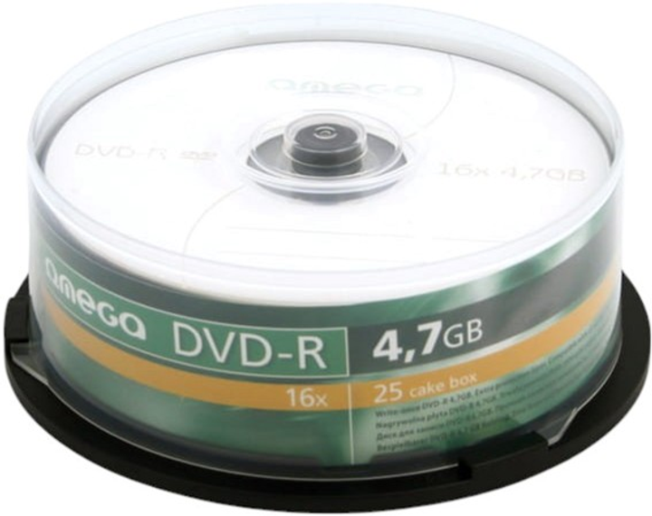 Dyski Omega DVD-R 4.7 GB 16X Cake 25 szt (OMD1625-) - obraz 1
