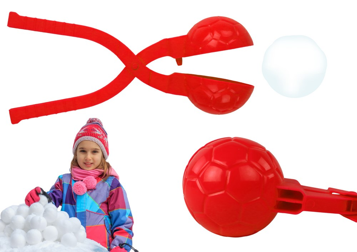 Maszynka do robienia śnieżek LEAN Toys Śnieżkomat Wzór Piłki Czerwona (5905991007579) - obraz 6