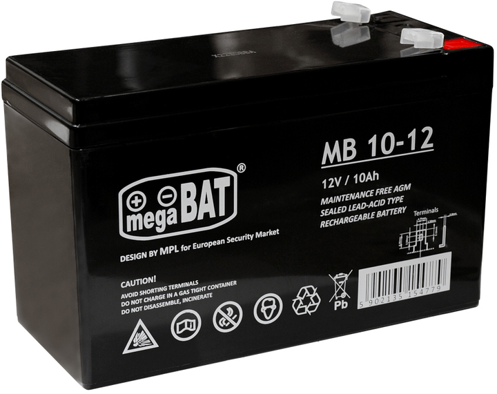 Akumulator żelowy LEAN Toys AGM do auta na akumulator 12V 10Ah Black 969 (5907625586238) - obraz 1