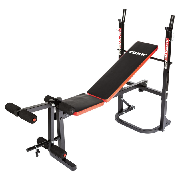 Скамья тренировочная York Fitness ASPIRE 120 складная со стойкой для штанги для дома - изображение 2