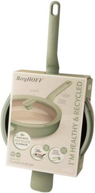 Patelnia Berghoff Balance Eco Saute Green z pokrywką 26 cm (5413821363530) - obraz 2