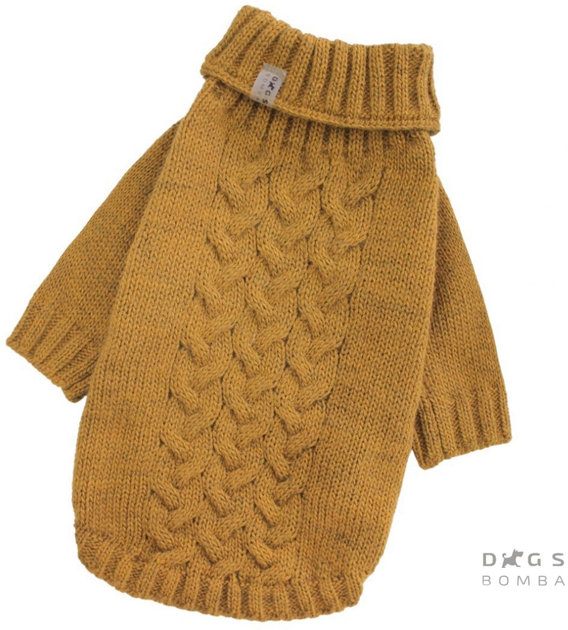 Photos - Dog Clothing Dogs Bomba Светр в'язаний Косичка  Y-227/2 Гірчичний  (Y-227/2)