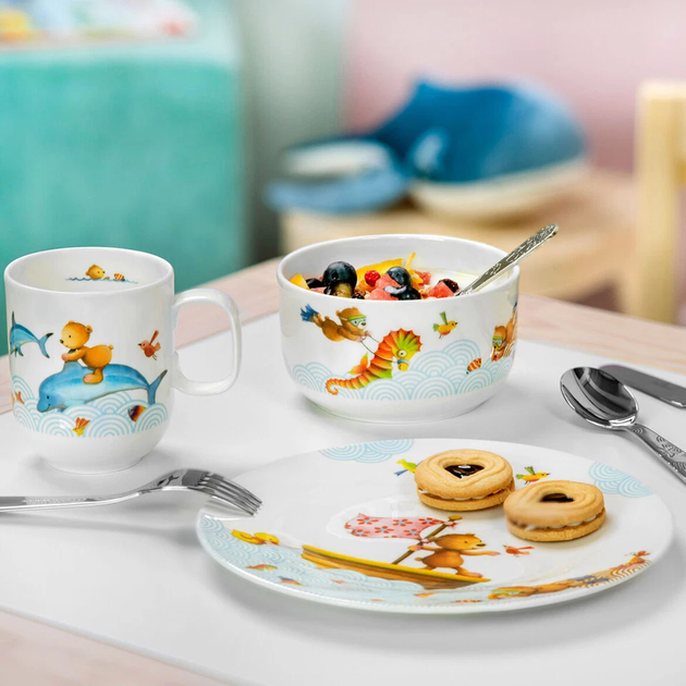 Фарфоровий комплект дитячого посуду Villeroy & Boch Happy as a Bear 7 предметів - зображення 2