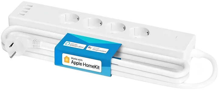 Inteligentna listwa zasilająca Meross 4 gniazda 1.8 m White (0680306682775) - obraz 2