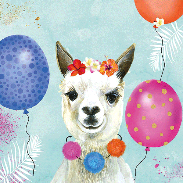 Комплект 12 шт. Декупажні серветки "Party Lama", 33*33 см, 18,5 г/м2, 20 шт, Ambiente 13314375 8712159166262 - Фото 1 Комплект 12 шт. Декупажні серветки "Party Lama", 33*33 см, 18,5 г/м2, 20 шт, Ambiente 13314375 8712159166262 - зображення 1