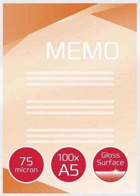 Folie do laminowania GBC błyszczące 2 x 75 mikronów A5 100 szt. (33816030930) - obraz 2