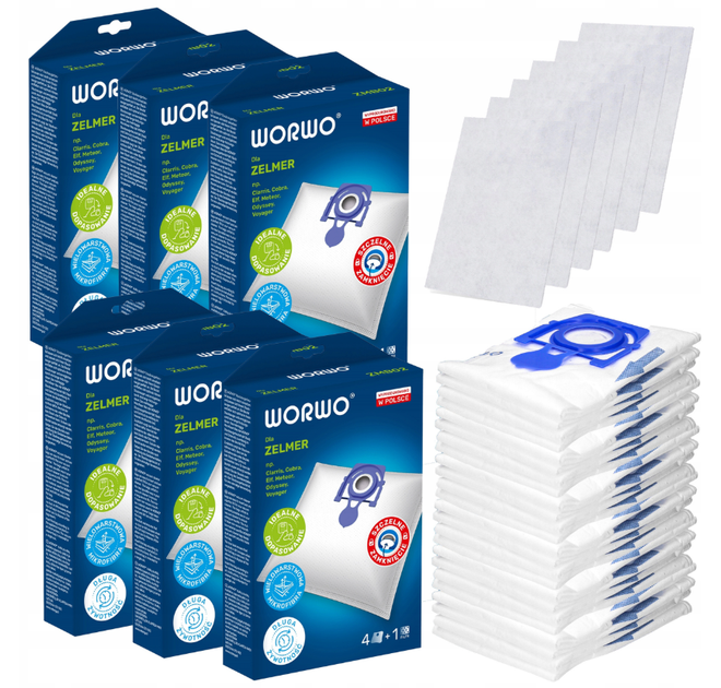 Комплект мішків (24 шт.) для миючого пилососу BOSCH AquaWash&Clean - Фото 1 Комплект мішків (24 шт.) для миючого пилососу BOSCH AquaWash&Clean - зображення 1