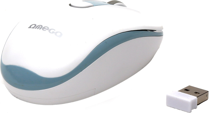 Mysz Omega OM-220 Wireless White/Blue (OM220WB) - obraz 2