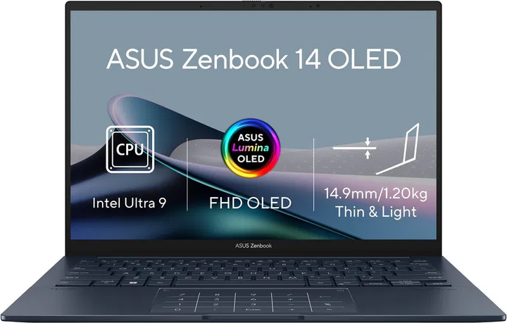 Ноутбук ASUS Zenbook 14 Intel Core Ultra 9 285H 32Gb/1Tb Intel Arc Win11P UX3405CA-OLED232X - Фото 1 Ноутбук ASUS Zenbook 14 Intel Core Ultra 9 285H 32Gb/1Tb Intel Arc Win11P UX3405CA-OLED232X - изображение 1