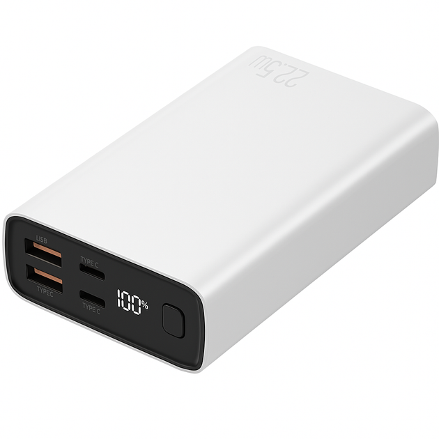 Портативный аккумулятор Powerbank Proove Hyper Flux Plus, 22.5 Вт, 20000 мАч, Type-C, USB White - Фото 1 Портативный аккумулятор Powerbank Proove Hyper Flux Plus, 22.5 Вт, 20000 мАч, Type-C, USB White - изображение 1