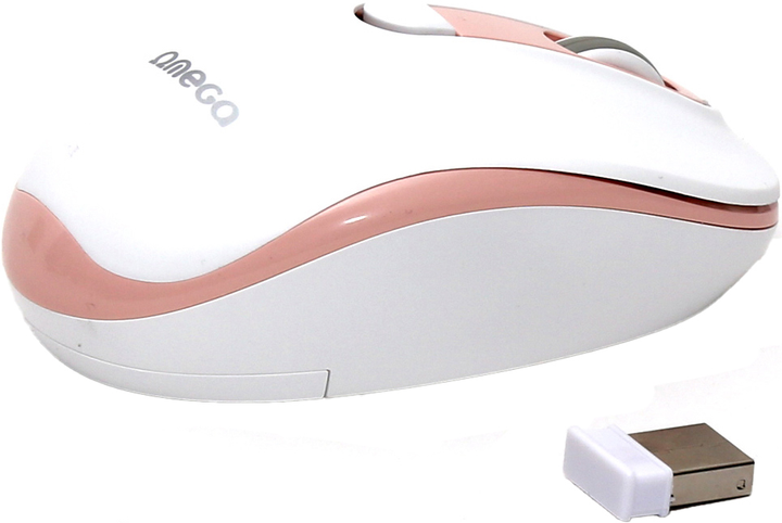 Mysz Omega OM-220 Wireless White/Pink (OM220WP) - obraz 2