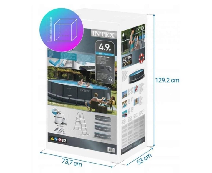 Каркасный бассейн 488 x 122 см Intex 26326 ULTRA XTR™ FRAME POOL - изображение 11