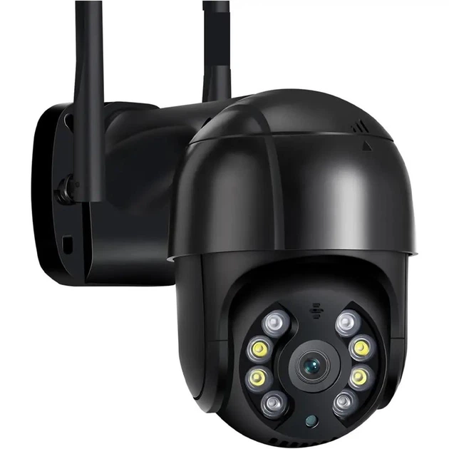 Уличная вайфай камера видеонаблюдения поворотная IP WiFi PTZ ICsee UKC Черная - изображение 2