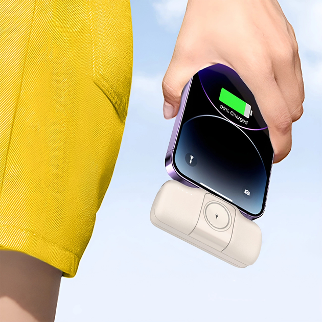 Powerbank Wozinsky WF16-YLS 5000mAh 15W Lightning Beige (WF16-YLS_BEI) - зображення 7