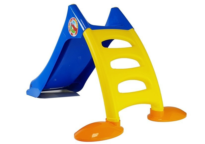Zjeżdżalnia ogrodowa dla dzieci LEAN Toys 424 Niebiesko-żółta (5904204750592) - obraz 3