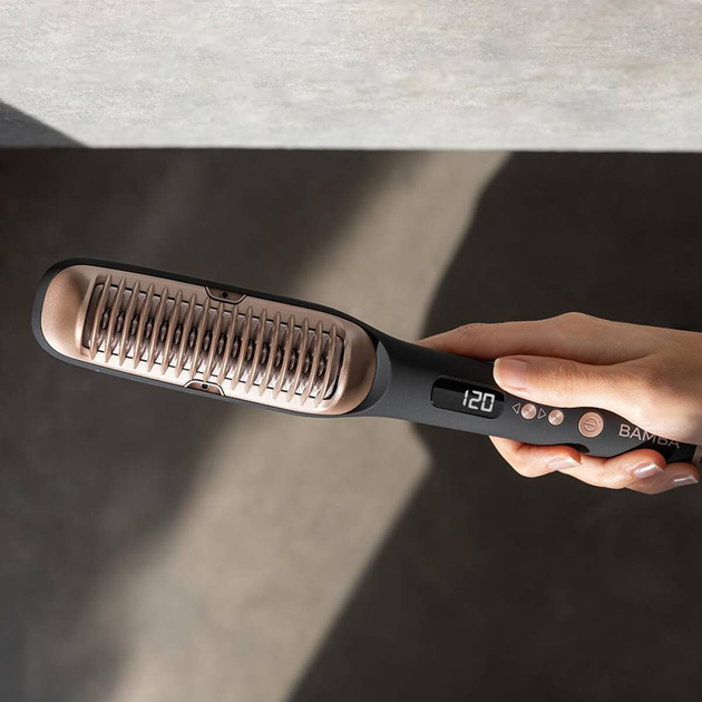 Щітка-випрямляч Cecotec InstantCare 1400 Excellence Brush Чорно-рожева - зображення 4