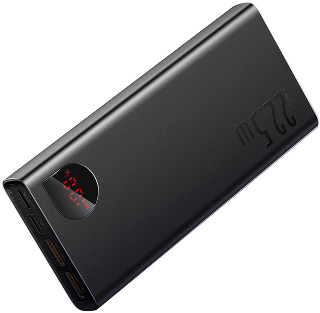 Powerbank Baseus Adaman Metal 20000 mAh PD 22.5W USB-C 2 x USB-A QC 3.0 Lightning Black (6932172618308) - obraz 3