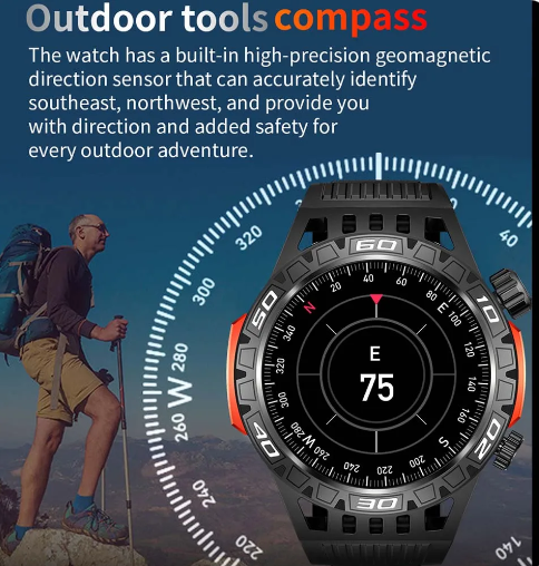 Тактичні Смарт годинник Smart Watch HT22 PRO/ чорний - Фото 5 Тактичні Смарт годинник Smart Watch HT22 PRO/ чорний - зображення 5