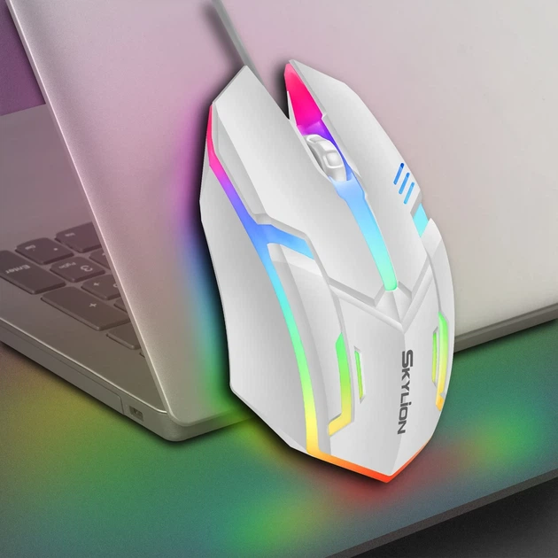 Дротова миша SKYLION F1 ігрова USB що світиться для ноутбука або комп'ютера - зображення 2