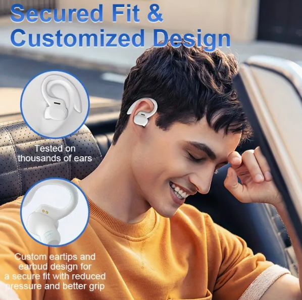 Вакуумные bluetooth наушники Ture TWS для спорта/ белые - изображение 3