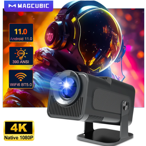 Проектор Magcubic Android 11 390ANSI HY320 мини 4K Native 1080P Dual Wifi6 BT5.0 кинотеатр уличный портативный - Фото 2 Проектор Magcubic Android 11 390ANSI HY320 мини 4K Native 1080P Dual Wifi6 BT5.0 кинотеатр уличный портативный - изображение 2