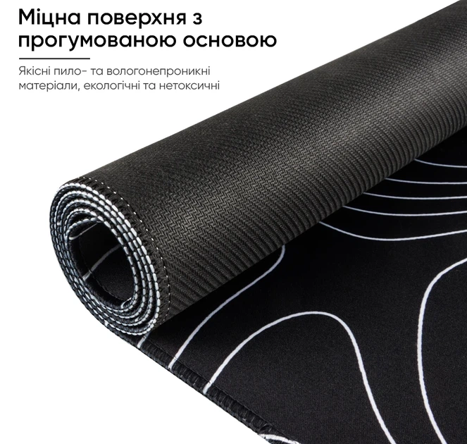 Игровая поверхность U&P Topography 800 x 300 x 3 мм Speed/Control Black (CX-GTT10-BK) - изображение 3